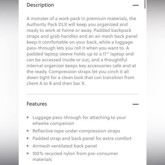 Authority Laptop Backpack Deluxe in eco nightfall (blue) - Picture 8 of 9